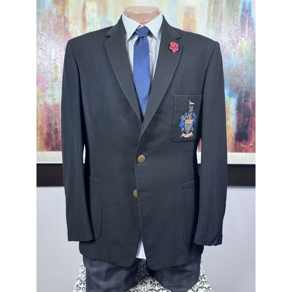 Burton Men’s Black Hopsack University‎ Of Salford Vintage Blazer 40R